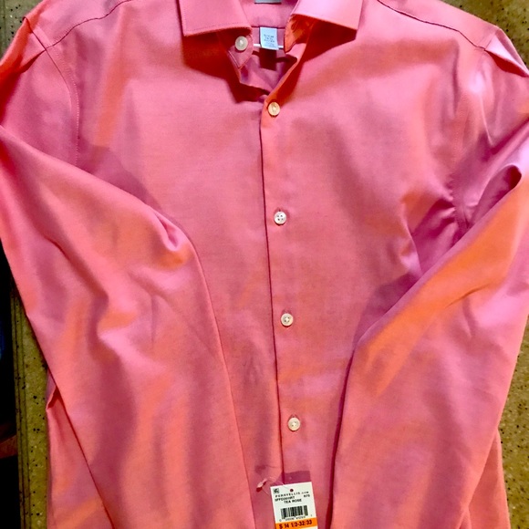 New Perry Ellis Portfolio Tea Rose Dress Shirt LS. - Picture 1 of 3